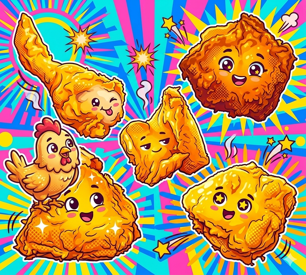 KFCの5つの部位イラスト
